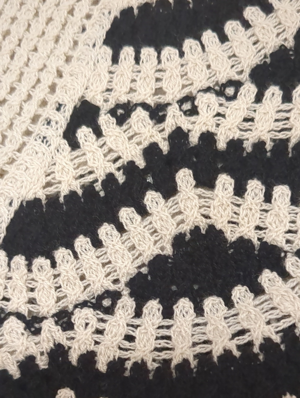 Loft Cotton Crochet Halter Top Black/Tan Size Small NWOT - Picture 7 of 9